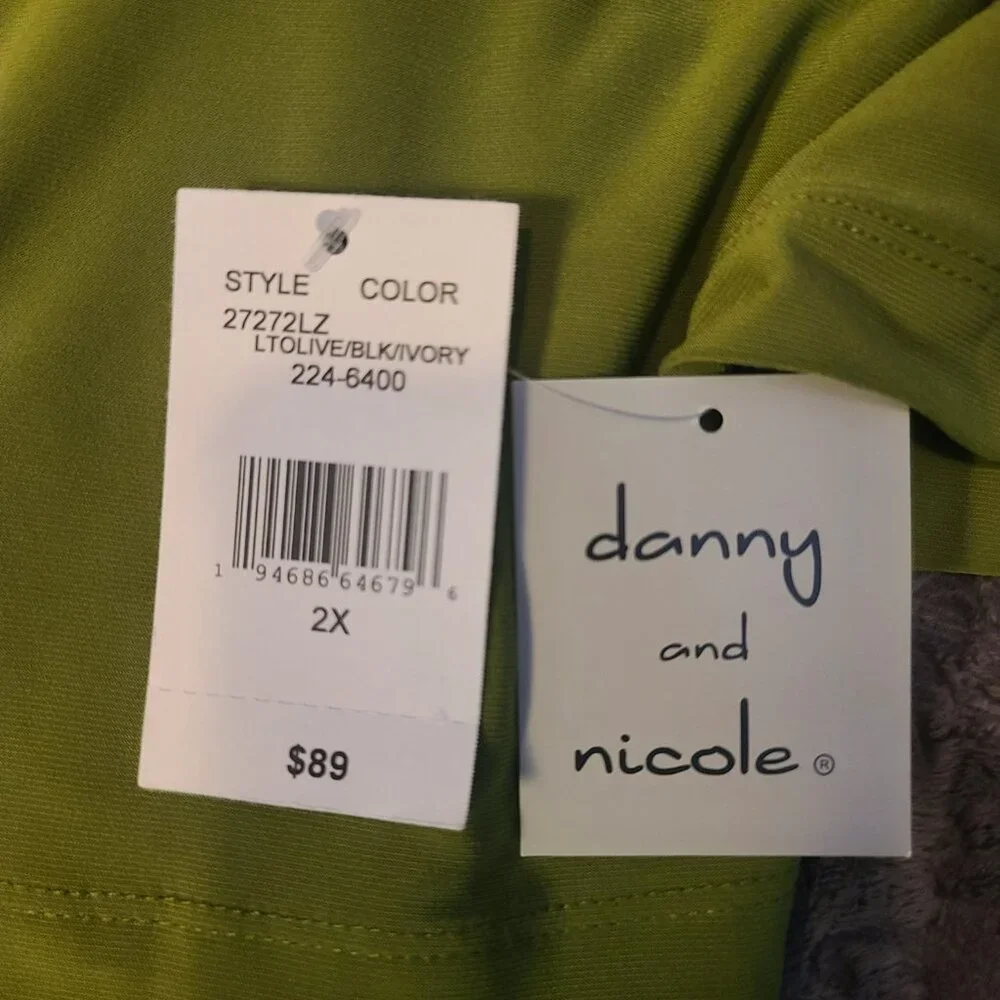 NWT DANNY AND NICOLE 2 Piece Women's Floral Midi Dress with Jacket Size 2X - Picture 14 of 16